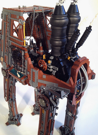 Illustration for article titled Steampunk Star Wars AT-AT Would Be The Slowest Thing In The Galaxy